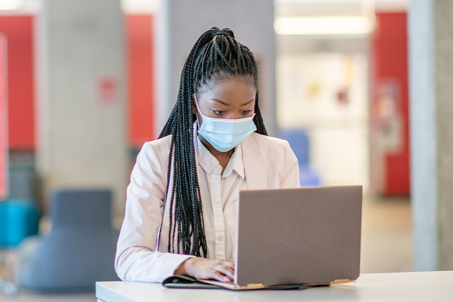 student returning to school during pandemic