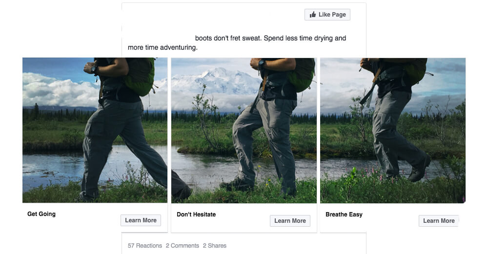 An example of a Facebook ad