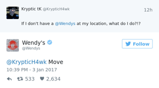 Wendy's roast 2