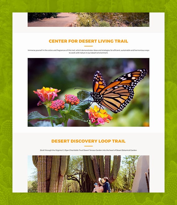 Desert Botanical Garden events mobile view